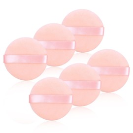 6 Pcs Powder Puffs Set - 6cm/2.36 inch Puffs Makeup Pads for Loose Powder Mineral Cosmetic Foundation- Reusable Setting Powders Puff for Face & Body