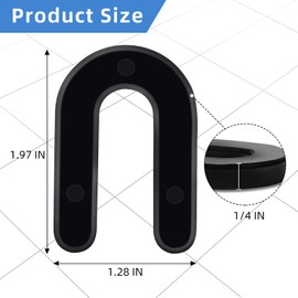 Oualhoo 1/4 Inch Plastic Horseshoe Shims U Tile Spacers, Tile Leveling System Tile Spacers, for Tile Leveling System Floor Wall Tile Installation, 100 PCS