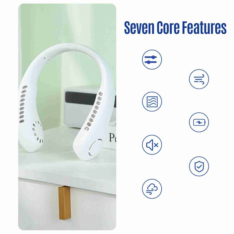Fan 3 Gear Portable Leafless Hanging Neck 2600mAh Large Capacity