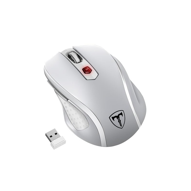 TERPORT F20 Mouse Inalámbrico, Mouse Ergonómico de 2.4G con 5