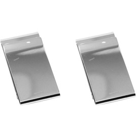 Stephanie Imports Set of 2 - Double-Sided Chrome-Plated Stainless Steel Boxed Money Clip (Silver)