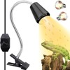 ZJNBMTFY Reptile Heat Lamp,UVA/UVB Reptile Light,360° Rotatable Clip,Turtle Heating Lamp