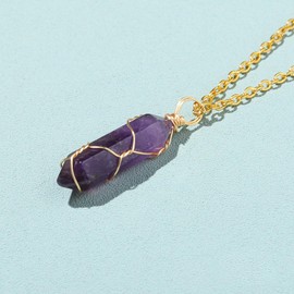 Crystal Necklaces for Women Natural Stone Pendant Necklace Amethyst Necklace Chakra Necklace Healing Crystal Necklace Jewelry Gifts