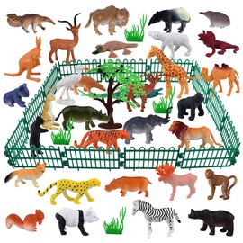 SYTTNUM Animal Toy, Jungle Animals Toy Set, Mini Animal Figures, Lifelike Wild Animals, Realistic Mini Wild Zoo Animals Figures Toy