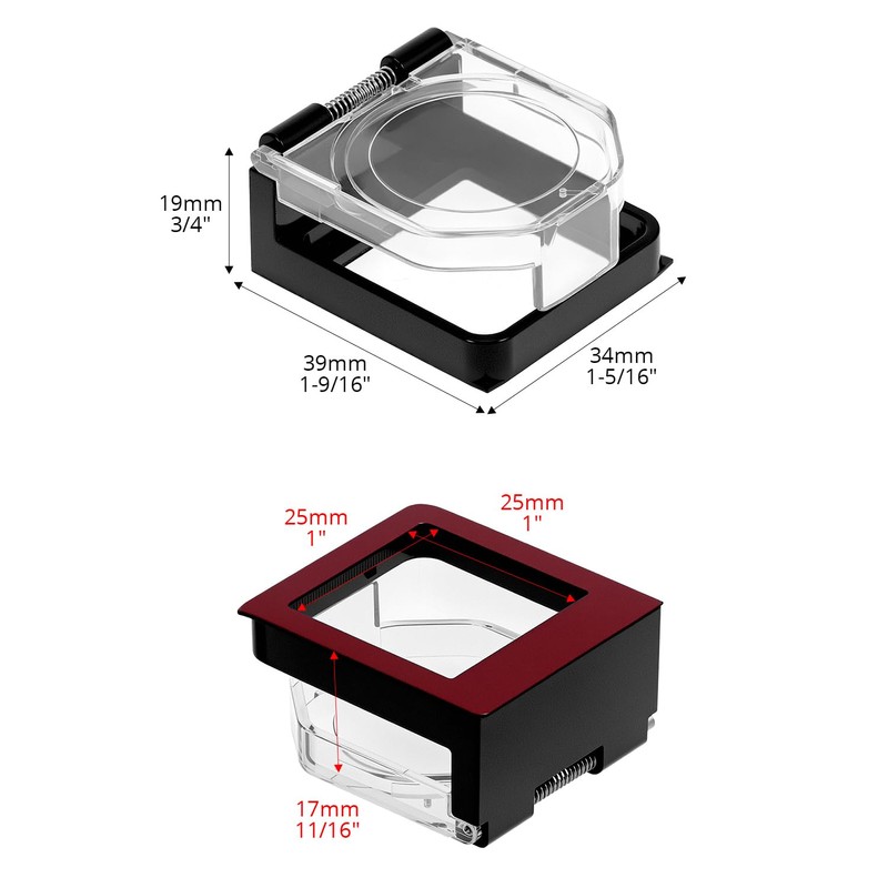 QWORK 2Pcs Power Push Button Switch Cover - 39x34mm Waterproof