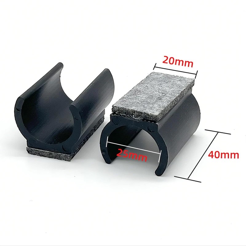 Felt gliders for cantilever chairs, 16 pieces, clamping shell gliders,