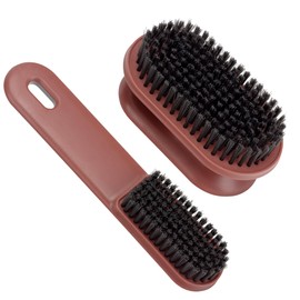 ABuYanOIn Durable ABS Shoe Brush Set - with Handle for Efficient Shoe & Clothes Cleaning (Red)