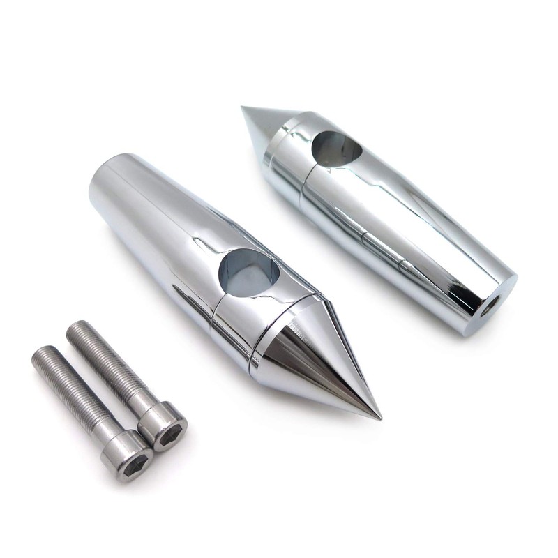 HTTMT MT030-010- Chrome 1" 25mm Spike Billet Handelbar Riser 4"