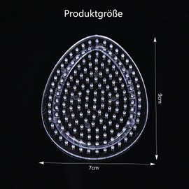 Ironing Beads Plates, 8 Pieces 5 mm Transparent Egg Shape Ironing Beads Stencils, 9 x 7 cm Ironing Beads Pegboards, Perfect Gift, For DIY Projects Pegboards Ironing