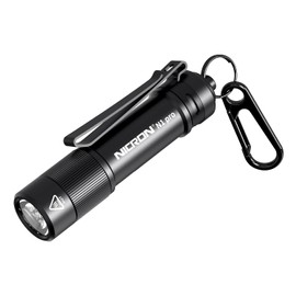 NICRON N1pro linterna EDC, linternas recargables de 1000 lúmenes, linterna de bolsillo de tamaño mini con llavero de 6 modos AA para acampar, hogar y emergencias