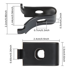 100PCS Standard Pilaster Clips, Heavy Duty Metal Shelf Clips, Aluminum Alloy Adjustable Shelf Brackets, Cabinet Shelf Clips for Metal Shelving, Wood Shelving Kitchen Bookcase (Black)