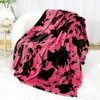 Hot Pink Throw Blanket Twin Size Decorative Soft Fleece Bed