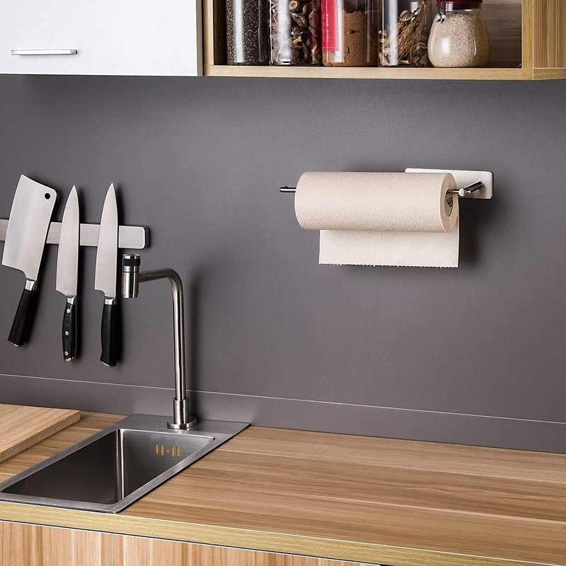 SUNTECH Paper Towel Holder Under Cabinet - Self Adhesive Towel