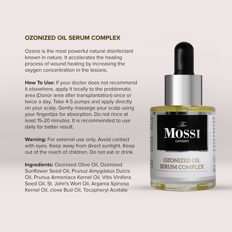 The Mossi London Ozonized Hair Oil Serum Complex - Nourishing