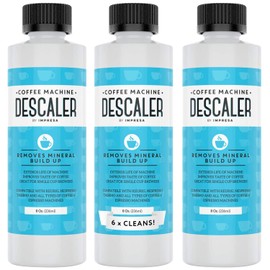 IMPRESA Coffee Machine Descaler - Machine-Safe Formula & Descaling Solution - Universal Descaler for Coffee Maker Compatible with Keurig, Nespresso, Breville & More - 3 Pack, 6 Uses, Made in USA