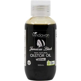 Vrindavan Unrefined Jamaican Black Extra Dark Castor Oil, 100 Milliliter