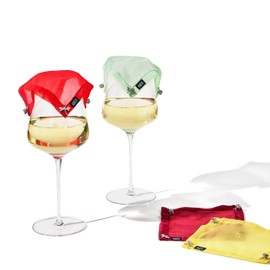 Khen Weighted Outdoor Wine Glass Covers - Set of 4 - Keep Bugs & Winged Pests Off, Drinking Glasses Protect Cover, Breathable Cotton Screen Lid - Picnic, Dinner to Keep Particles Out, Coverware Tops