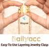 Dailyacc Layering Necklace Clasp,18 K Gold and Silver Separator for