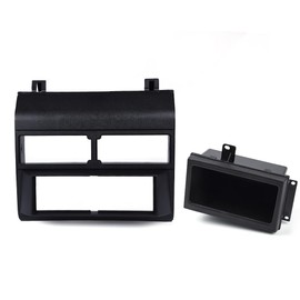 GRAND ORANGE Car Stereo Radio Dash Kit Pocket Bezel Trim W/O Wire Harness, Compatible with 1992 1993 1994 Chevy Crew Cab Dually/Full Size Blazer/Suburban Black