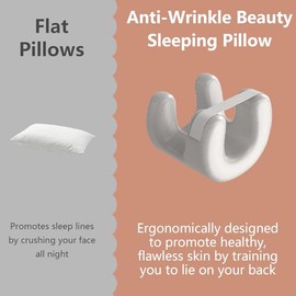Ysislybin Ysislybin Face Pillow, Anti-Wrinkle Massage Pillow Beauty Pillow for Side Sleeping Neck Support Pillow Cervical Side Sleep Face Pillow for Maintaining Facial Wrinkles and Sleep Lines (Memory-Schaum)