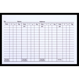 Thomas & Anca Club Supplies Ltd Club Payment Cards: Membership, Saving Clubs (Pack 100)