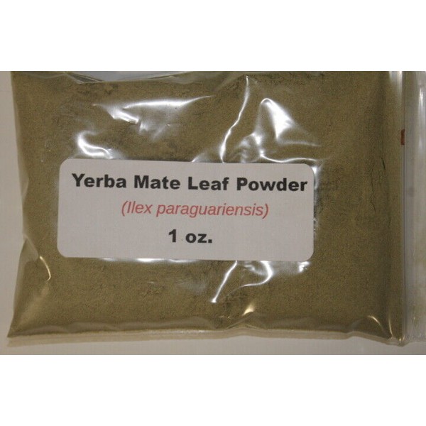 Yerba Mate 1 oz.  Yerba Mate Leaf Powder (Ilex paraguariensis)
