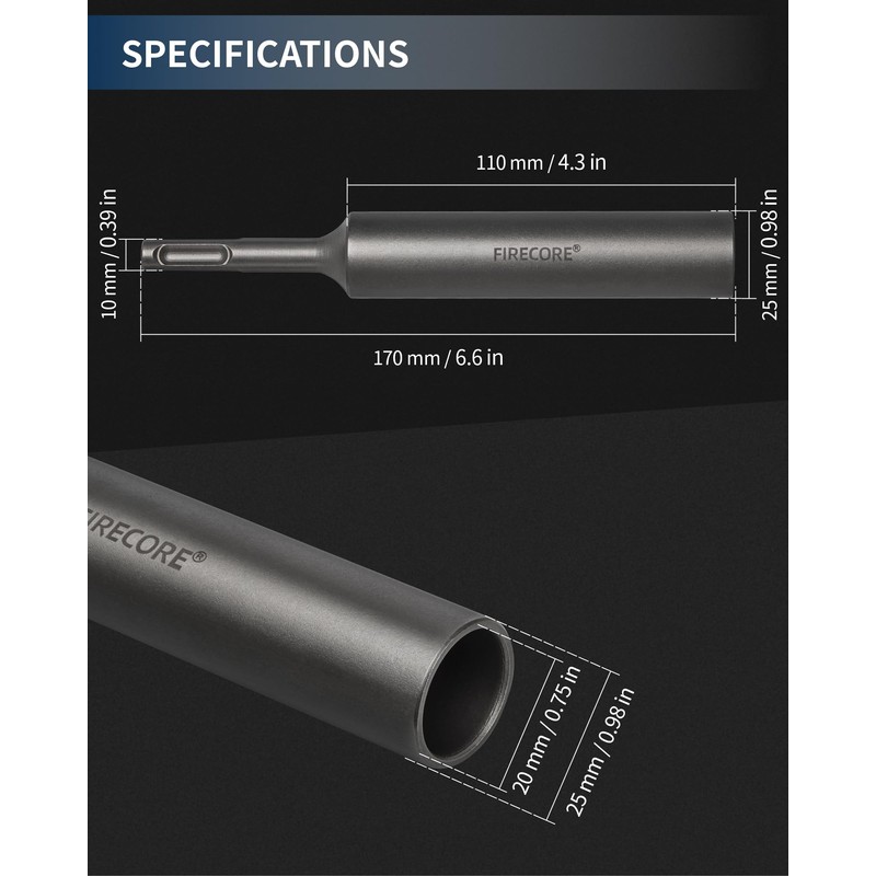 SDS Plus Ground Rod Driver for 5/8 Inch & 3/4