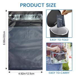 Sanitary Napkin Disposal Bags, Feminine Personal Bags, 100 pcs Grey, Self Seal, Disposable for Tampons, Sanitary, Pads, Liners