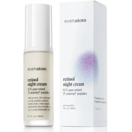 Evanatom Crema De Retinol Puro 0.5% Para El Rostro, 2%pepti Tipo de piel Todo tipo