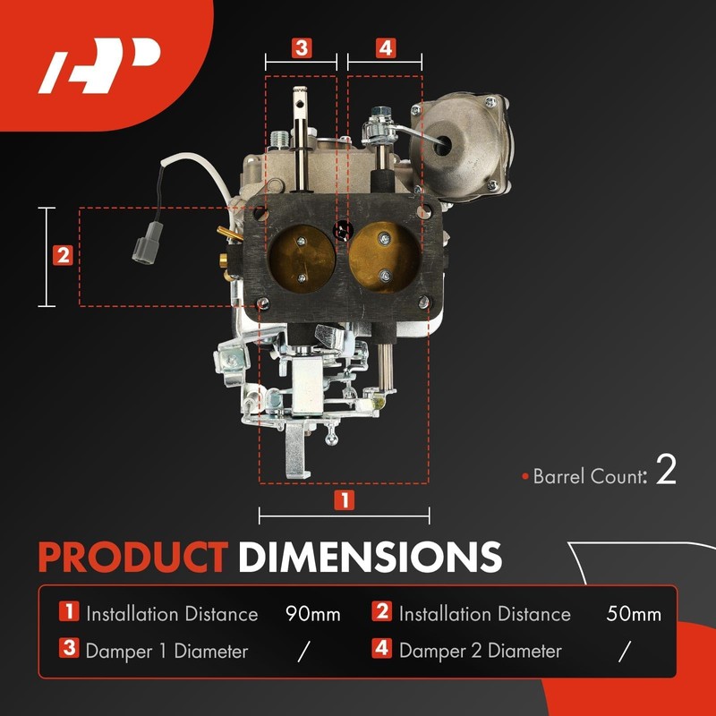 A-Premium 2 Barrel Carburetor Compatible with Toyota Land Cruiser 1969-1987,