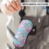 USAMZDIY Summer Mermaid Scale Sunglasses Soft Case With Carabiner Ultra