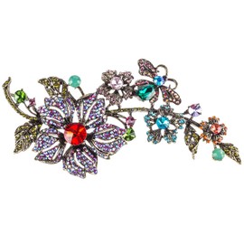 Metal Gallery Hobby Lobby XXL Floral Rhinestone Brooch