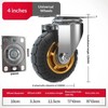 3/4-Inch Rubber Plate Caster Wheel, Swivel, Directional and Brake Options