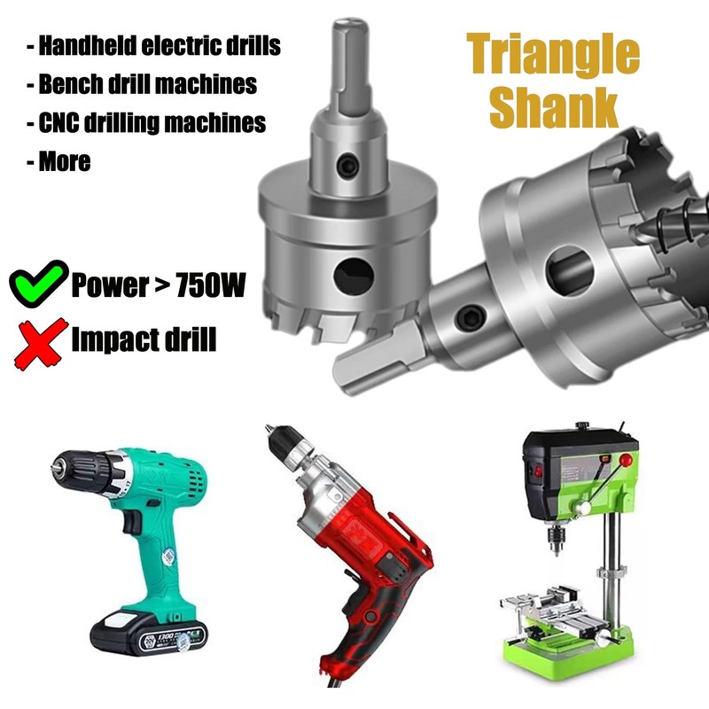 Metal Hole Saw Kit, 16pcs TCT 5/8"-2-1/4" Carbide Hole Saw