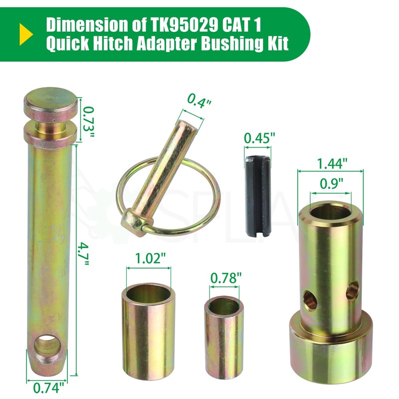 3 Pack TK95029 Cat 1 Quick Hitch Adapter Bushing Kit