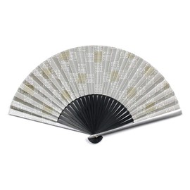Taniguchi Matsuodo [Wagami Koji] Hand Fan, Aluminum Ribbing Fan, Kyoto Cobblestone, Unique Fan Made with Aluminum Ribs