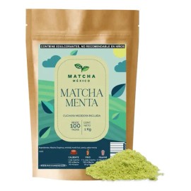 Matcha Con Menta 1 Kg Sin Azúcar Añadida  Unsweetened Vegan Matcha Mint Powder 1kg                                                                    
