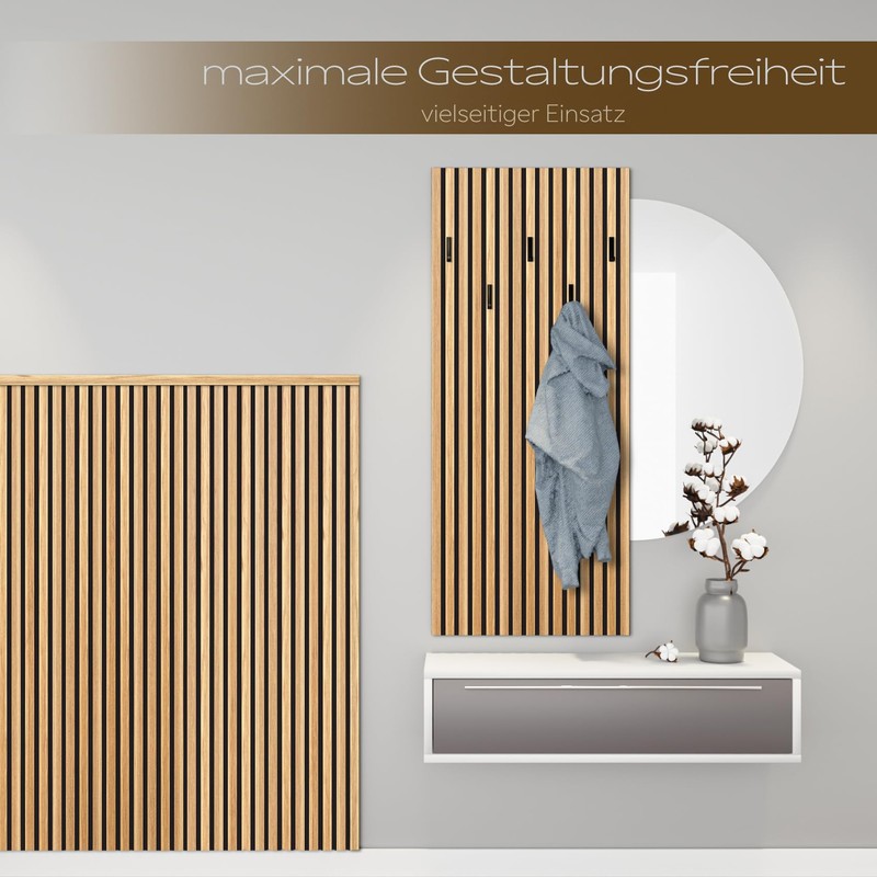 HEXIM Acoustic Panels Sample Piece - Flexible Slat Wall Wood