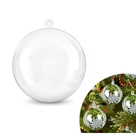 Plastic Ball, Ornament, Ball, Decorative, Christmas, Clear, Hollow Ball, Fillable, Handmade DIY (20cm)