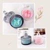 4 Pcs Large Body Powder Puff and Container Large Glass