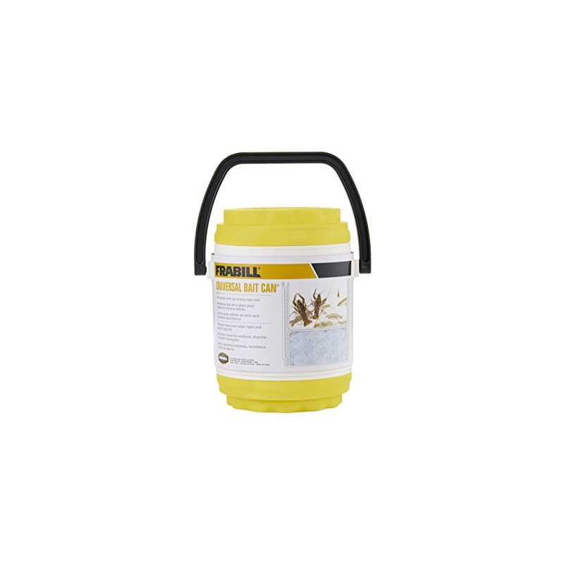 Frabill Dual Compartments Crawler Can, White and yellow
