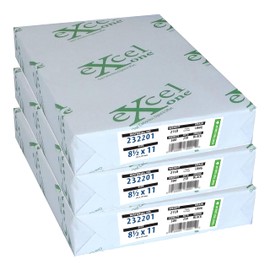8.5 x 11 Excel One Carbonless Paper, 2 Part Reverse (Bright White/Pink) 3 Reams - 750 Sets