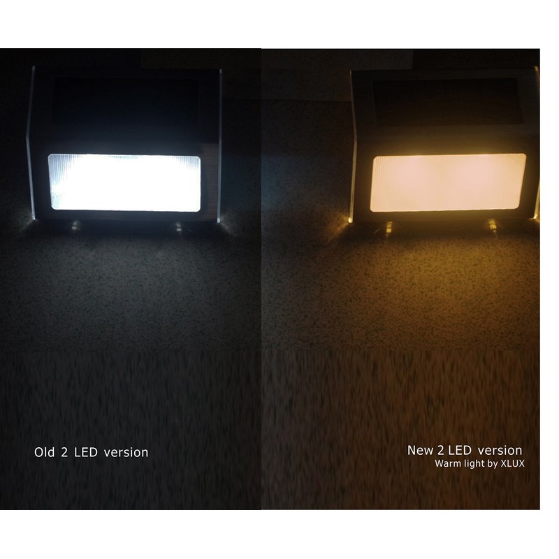 [Warm Light] Solar Lights for Steps Decks Pathway Yard Stairs