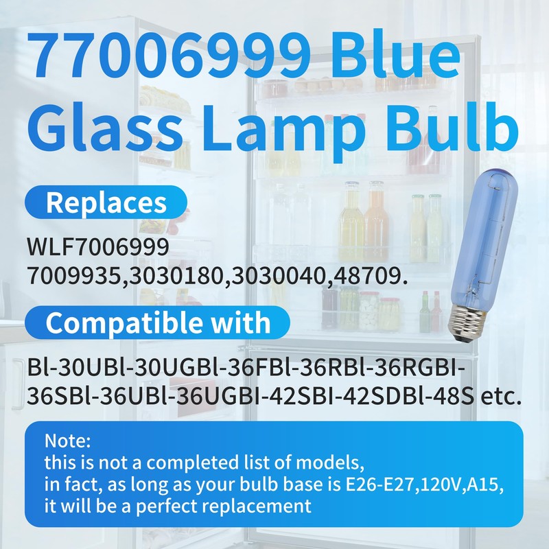 4-Pack 7006999 Lamp Blue Glass Bulb Light Replacement Fit for