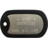 Matte Stainless Steel US Military Dog Tag Set - Black