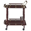 Coaster CO- Serving Cart Accents, Merlot and Brass