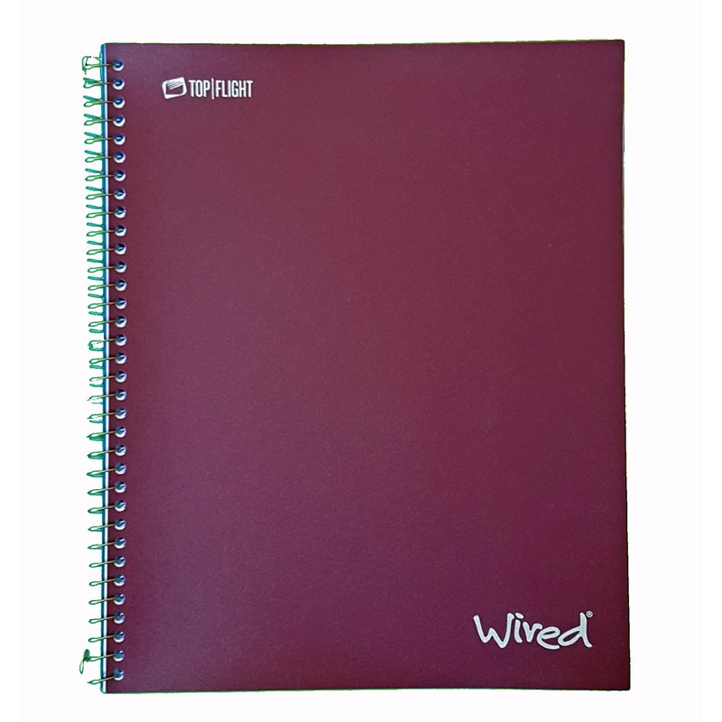 Top Flight Wired 3-Subject Wirebound Notebook (Pack of 3)