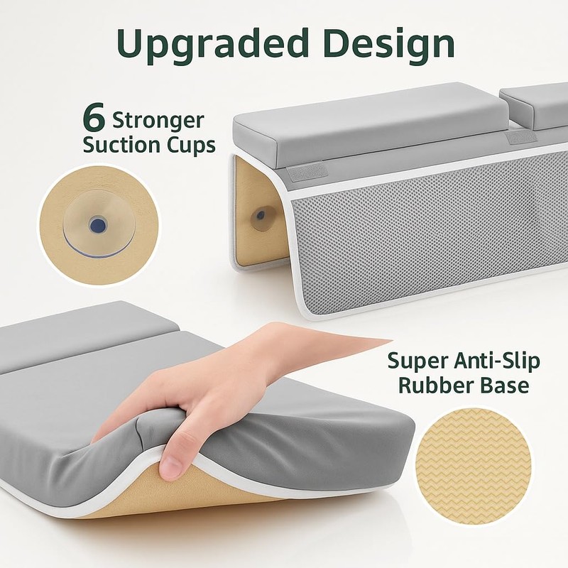 Ziixuper Baby Bath Kneeler and Elbow Rest Pad Set, Memory
