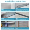 RDUIGT Heavy Duty Steel Garage Door Strut 16Ft Garage Door