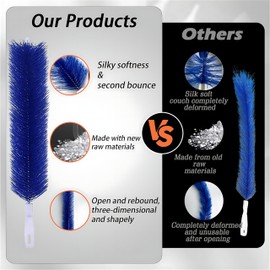 Qbunopn 3pc Flexible Fan Dusting Brush (Non-disassembly Cleaning) Bendable Dusting Brush for Electric Fan and Blind,Bendable Microfiber Crevice Dust Collector,Fan Duster for Standing Fan Vent Cleaner